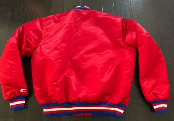 Philadelphia 76ers Sixers Starter Bomber Satin Jacket