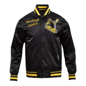 Pittsburgh Steelers Retro Classic Rib Satin Jacket