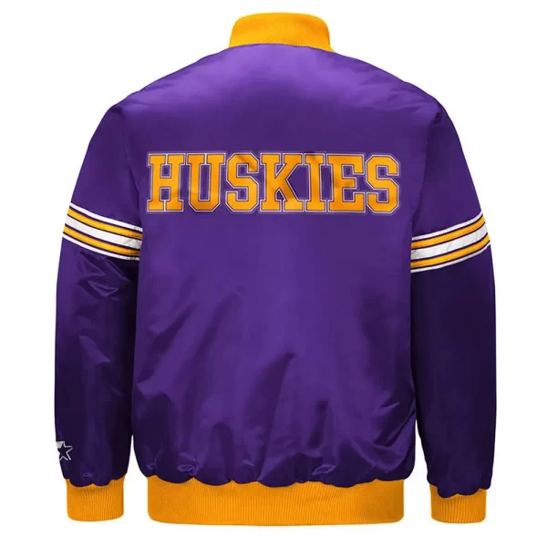 Purple Draft Pick Washington Huskies Varsity Satin Jacket