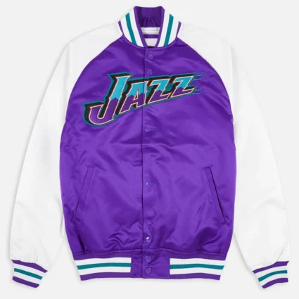 Purple and White Utah Jazz Prime Time Jacket