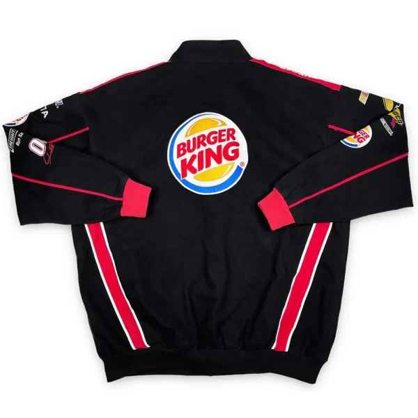 Racing Burger King Full-Snap Black Cotton Jacket