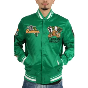 Rattlers Florida A&M University Green Satin Jacket