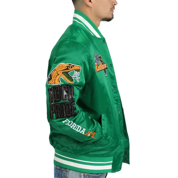 Rattlers Florida A&M University Green Satin Jackets