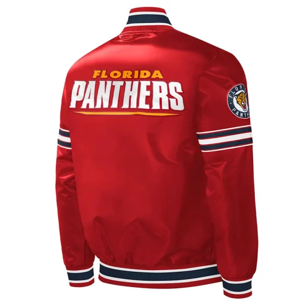 Red Slider Florida Panthers Satin Jacket