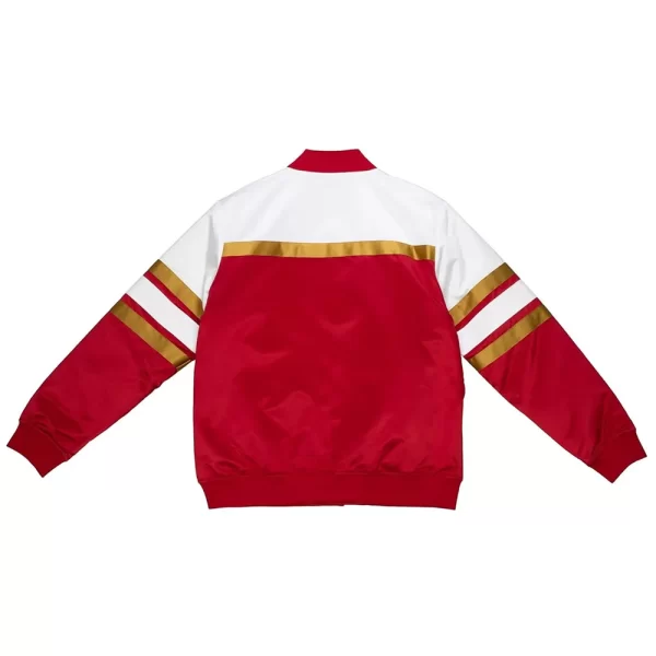 Red and White San Francisco 49ers Script Satin Jacket