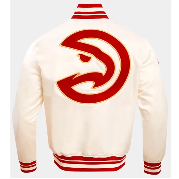 Retro Atlanta Hawks Classic Rib Full-Snap Satin Jacket