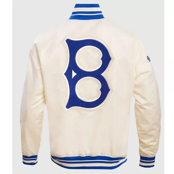 Retro Brooklyn Dodgers Classic Rib Full-Snap Satin Jacket