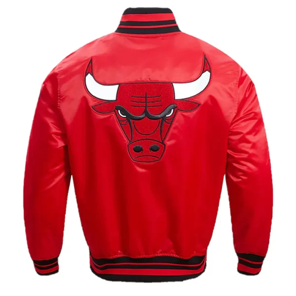 Retro Chicago Bulls Classic Rib Satin Full-Snap Jacket