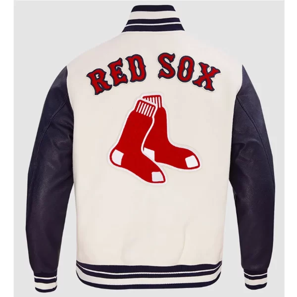 Retro Classic Rib Boston Red Sox Wool Leather Varsity Jacket