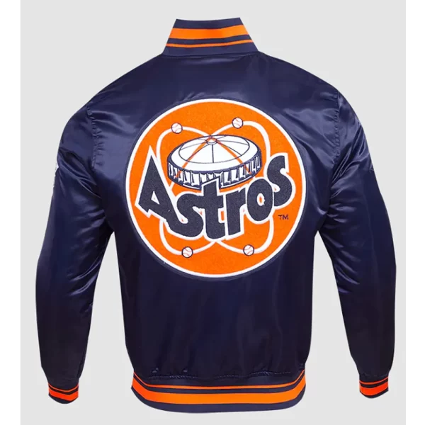 Retro Houston Astros Classic Rib Satin Jacket