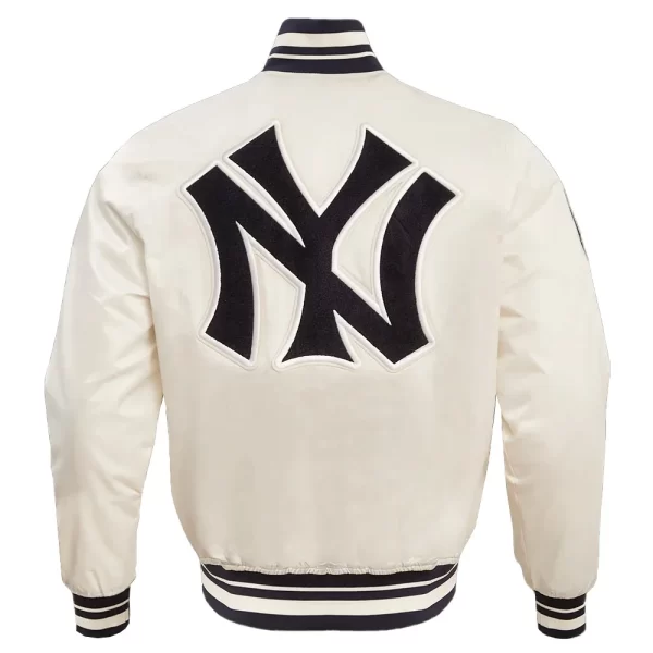 Retro New York Yankees Classic Rib Full-Snap Satin Jacket