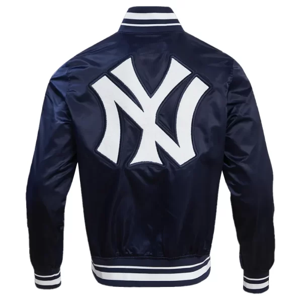 Retro New York Yankees Classic Rib Full-Snap Satin Jacket