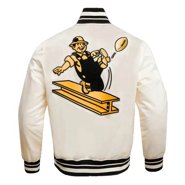 Retro Pittsburgh Steelers Classic Rib Full-Snap Satin Jacket