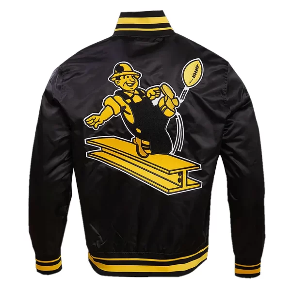 Retro Pittsburgh Steelers Classic Rib Full-Snap Satin Jacket