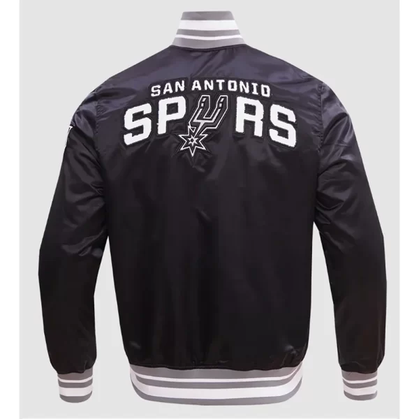 Retro San Antonio Spurs Classic Rib Full-Snap Satin Jacket