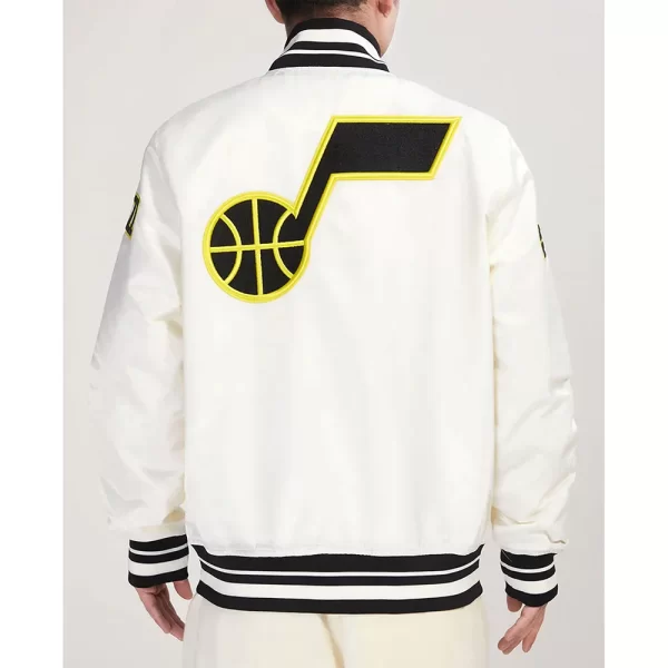 Retro Utah Jazz Classic Rib Full-Snap Satin Jacket