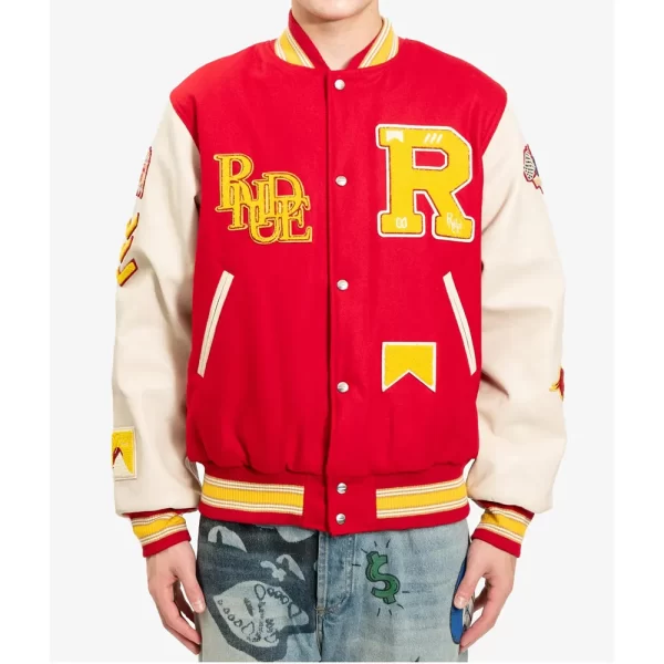 Rhude Bull Market Wool Varsity Jacket