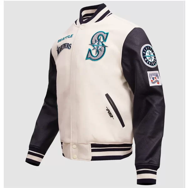 Seattle Mariners Retro Classic Rib Varsity Jacket