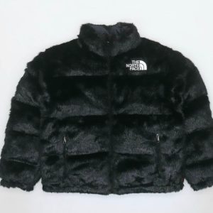 Supreme The North Face Faux Fur Nuptse Black Jacket