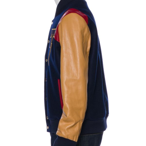 Tackma Bomber Blue And Brown Jacket