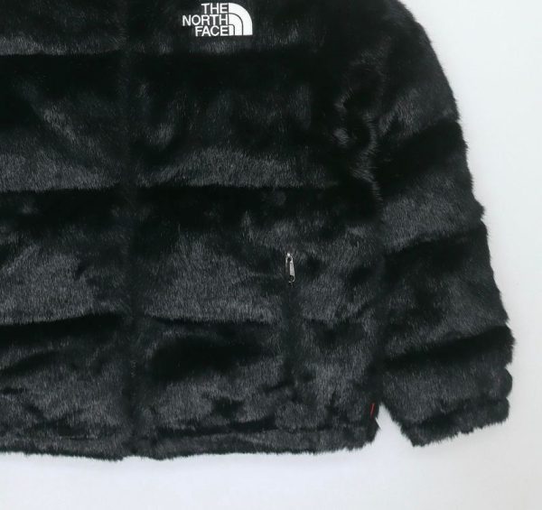 The North Face Faux Fur Nuptse Black Jackets