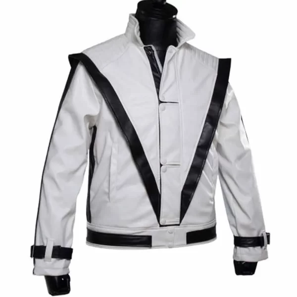 Thriller Michael Jackson Leather White Jacket