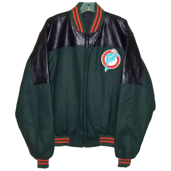 Throwback Miami Dolphins 90’s Wool Varsity Jacket