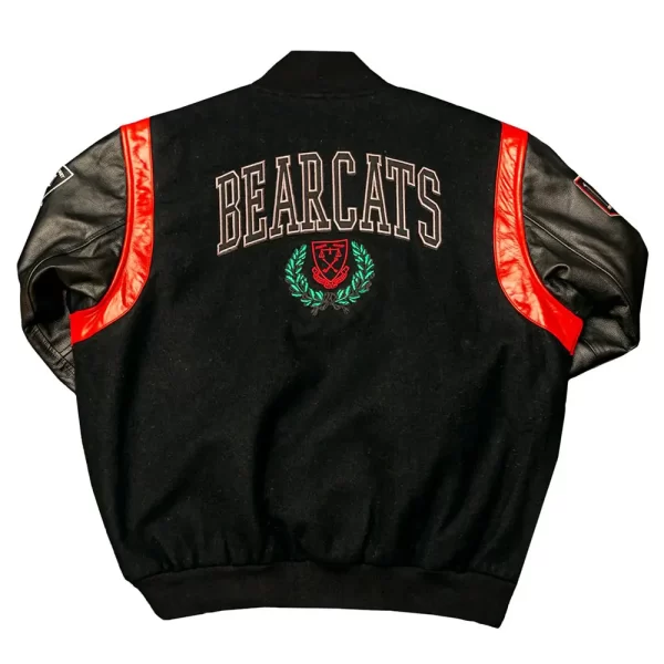 UC Black Owned Varsity Letterman Wool Leather Jacket