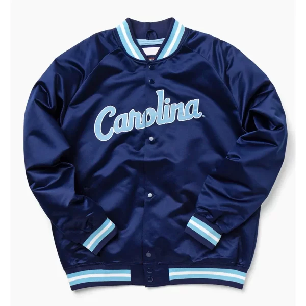 University Of North Carolina Navy Blue Satin Jacket