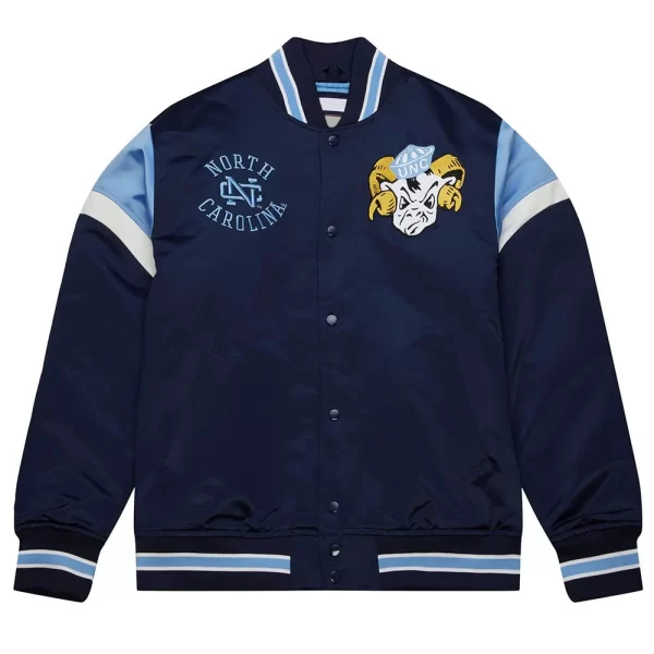 University of North Carolina Heavyweight Navy Satin Jacket