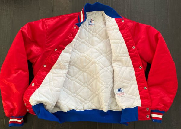 Vintage Philadelphia 76ers Sixers Satin Starter Bomber Jacket