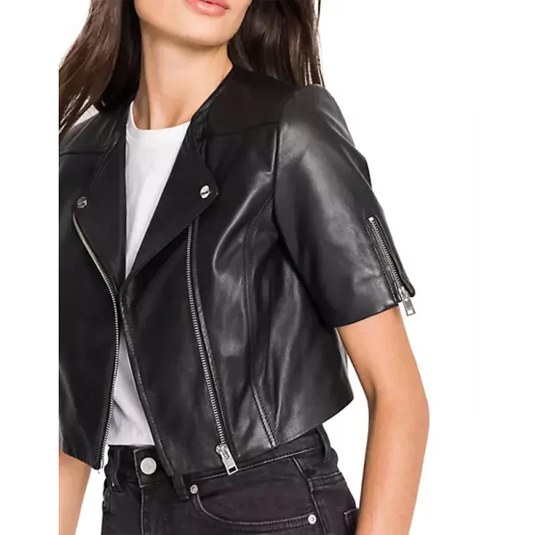 Women’s Short Sleeve Leather Jackets