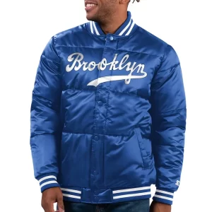 Brooklyn Dodgers Cooperstown Collection Bronx Puffer Satin Jacket