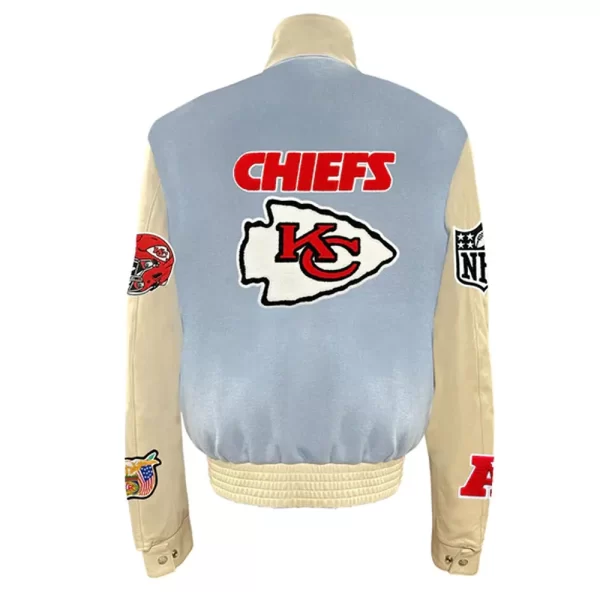 Baby Blue JH Kansas City Chiefs Wool Varsity Jacket