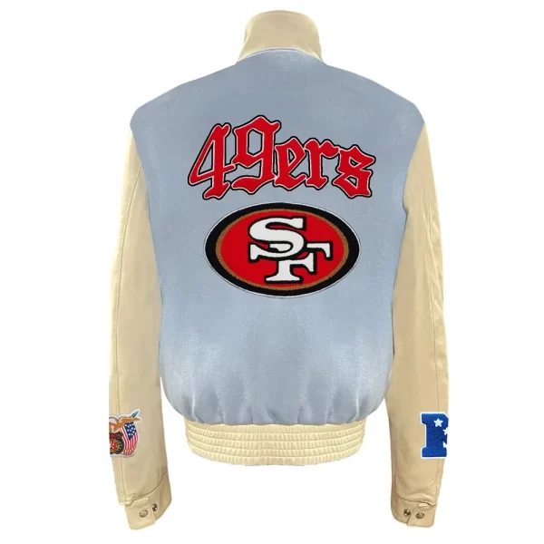 Baby Blue JH San Francisco 49ers Varsity Wool Jacket