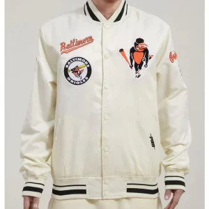 Baltimore Orioles Retro Classic Rib Off-White Jacket