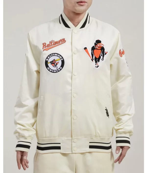 Baltimore Orioles Retro Classic Rib Off-White Jacket