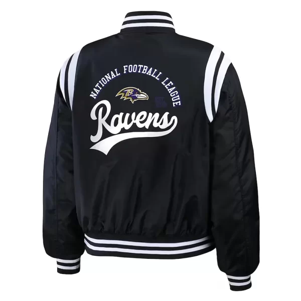 Baltimore Ravens Teddy Varsity Bomber Black Jacket