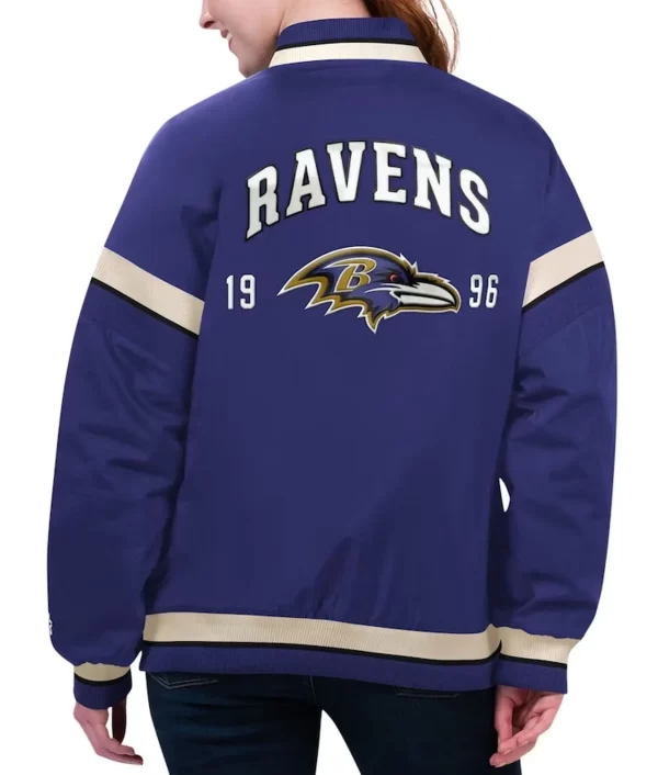 Baltimore Ravens Tournament Purple Varsity Satin Jacket