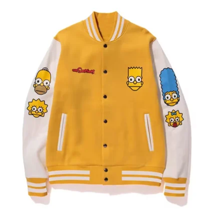 Bape Simpsons Baby Milo Wool Varsity Jacket