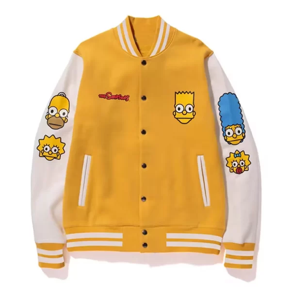 Bape Simpsons Baby Milo Wool Varsity Jacket