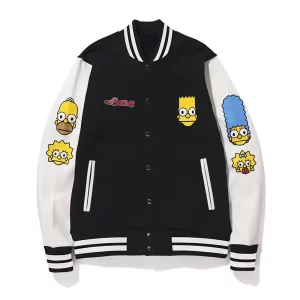 Bape Simpsons Baby Milo Wool Varsity Jackets