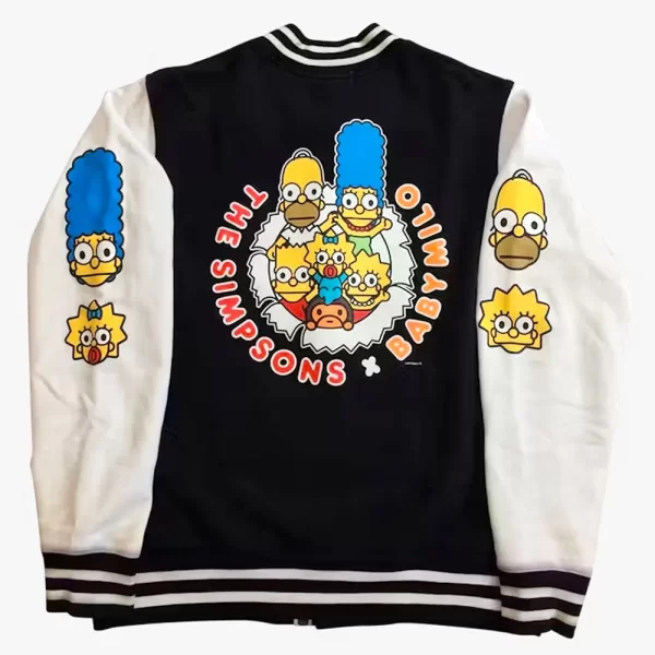 Black Baby Milo Bape Simpsons Varsity Wool Jacket