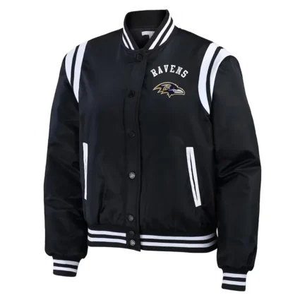 Black Baltimore Ravens Bomber Full-Zip Jacket