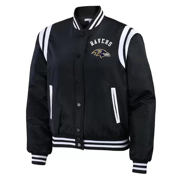 Black Baltimore Ravens Bomber Full-Zip Jacket