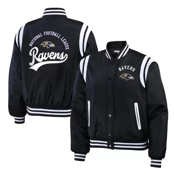 Black Baltimore Ravens Bomber Jacket