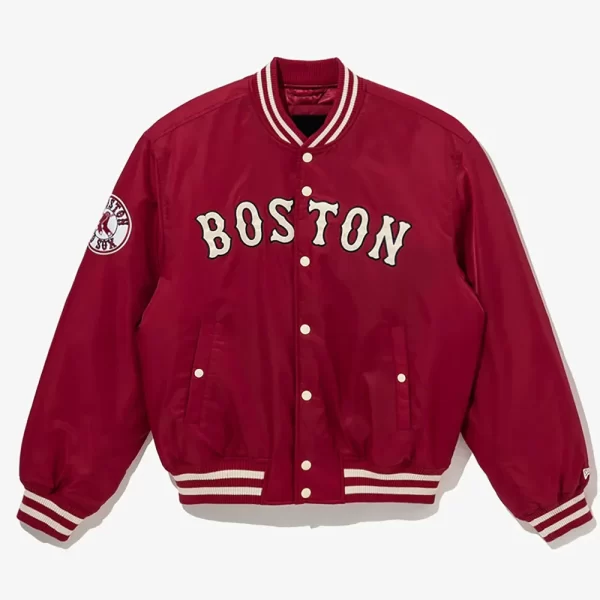 Boston Red Sox Red Cooperstown Varsity Satin Jacket