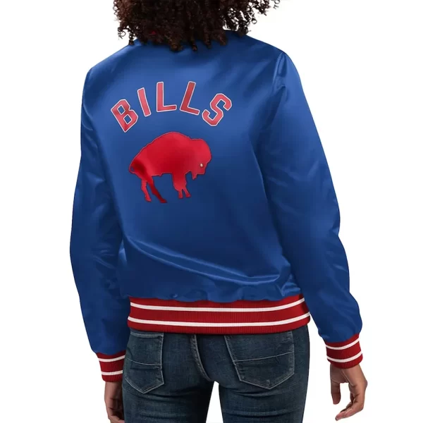 Buffalo Bills Full Count Blue Varsity Satin Jacket