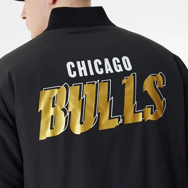 Chicago Bulls Team Script Bomber Jackets