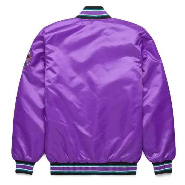 Classic Arizona Diamondbacks Varsity Purple Satin Jacket